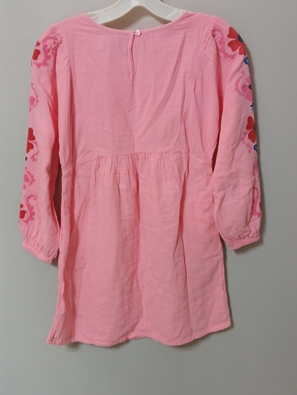 Old Navy Long-Sleeve Double-Weave Embroidered Swing Dress for Girls. Sz 10/12 - Picture 7 of 12